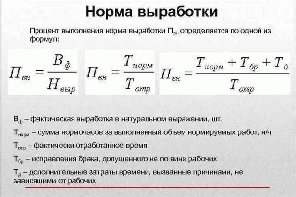 Роль норм времени и норм выработки в производственном процессе