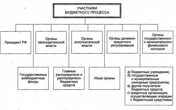 Участники бюджетного процесса: их полномочия