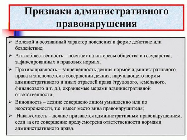 Состав административного правонарушения