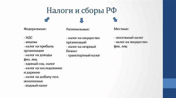 Примеры налогов и сборов на федеральном, региональном и местном уровнях