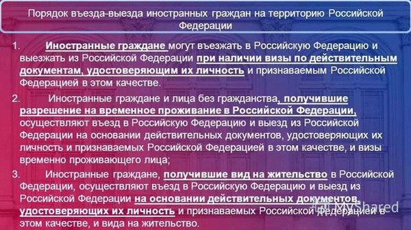 Вопросы выезда граждан Российской Федерации