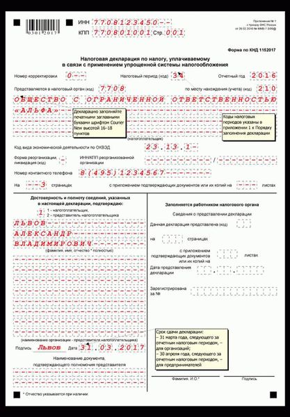 Шаг 6: Проверка и отправка декларации