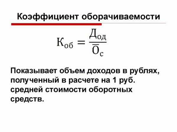 Общая информация о коэффициенте оборачиваемости оборотных средств