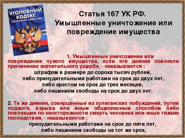 Понятие уничтожения и повреждения чужого имущества