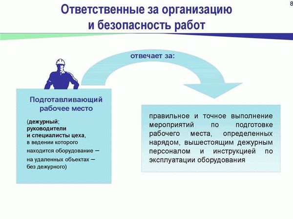 Обязанности работодателя при осуществлении контроля за безопасным выполнением работ