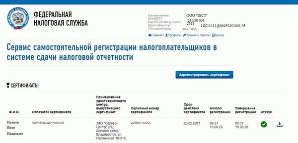 Проверка налогового статуса компании на сайте налоговой