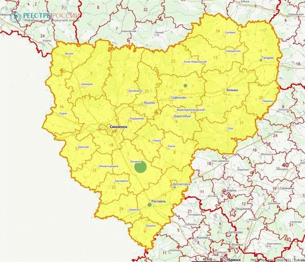 Объекты на кадастровой карте Владимирской области