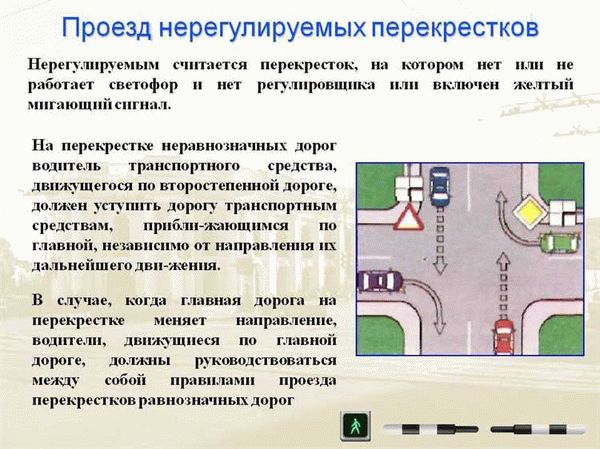 Как водителю определить пересечение равнозначных дорог