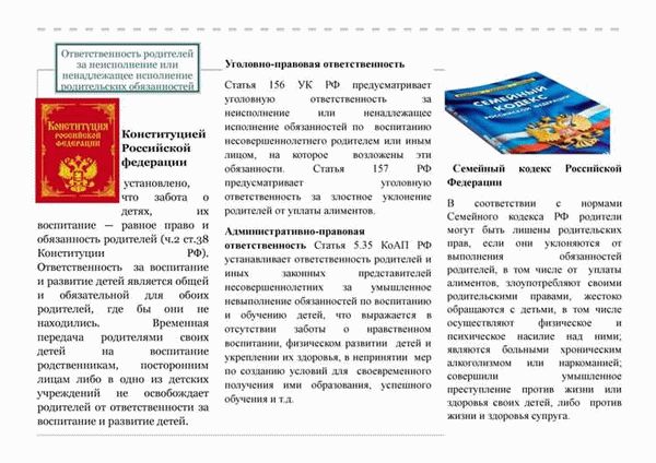 Права и обязанности родителей воспитывать и охранять своих детей