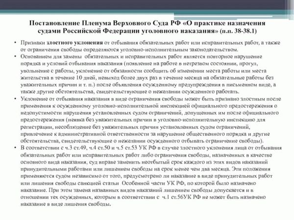 Наказание в виде ограничения свободы