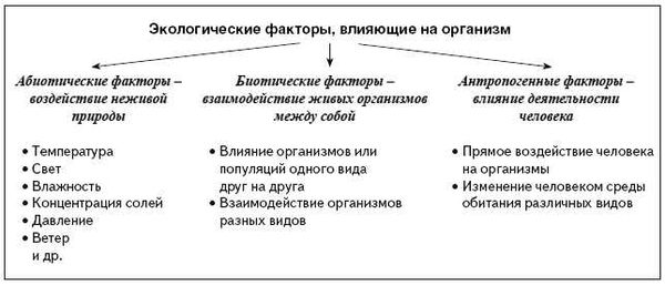 Примеры биологического фактора в Студопедии