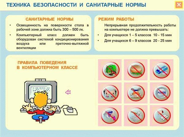 Техника безопасности в компьютерном классе: что запрещено