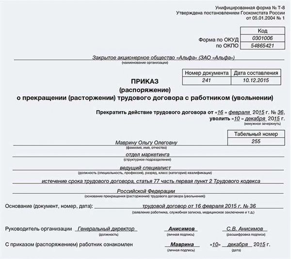 Нарушение внутреннего трудового распорядка: последствия