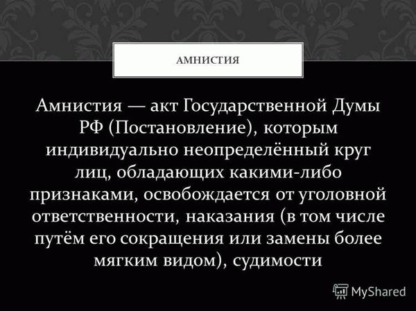 Порядок объявления амнистии